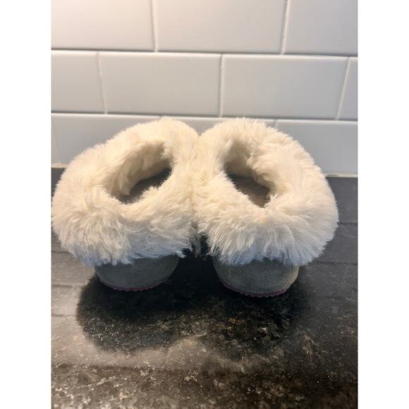 Sorel Go Coffee Run Women's Suede Faux Fur Slip-On Slippers Greyish Tan Size  7 - Picture 6 of 11